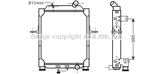 AVA QUALITY COOLING Радиатор, охлаждение двигателя RE2074